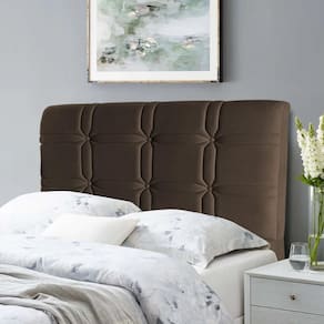 Cabeceira Cama Box Solteiro 90cm Suede Velut Marrom - King House