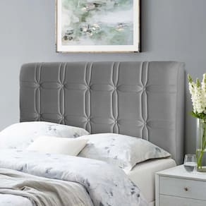 Cabeceira Cama Box Casal 140cm Suede Velut Cinza - King House