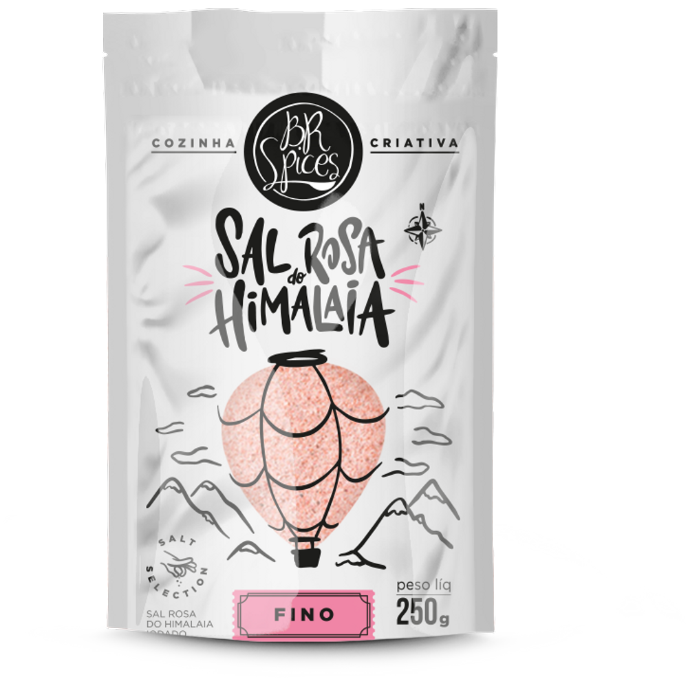 Sal Rosa do Himalaia Fino BR Spices Pouch 250G