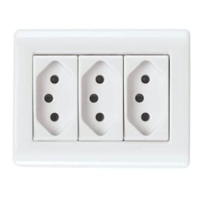 Conjunto Caixa 3 Tomadas 2p + T250v- 10a - Tramontina