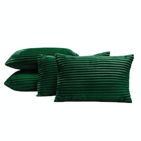 Kit 04 Almofadas Cheias Velvet Bariloche 60cm X 30cm - Verde