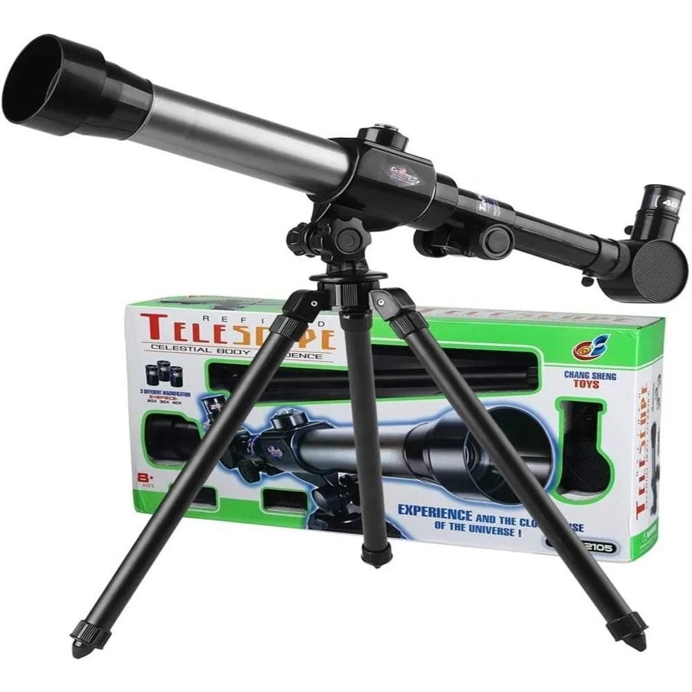 Telescopio Luneta Lunar Astronomico Terrestre Kit Completo Tripe 40X Ciencia Espaço Escola