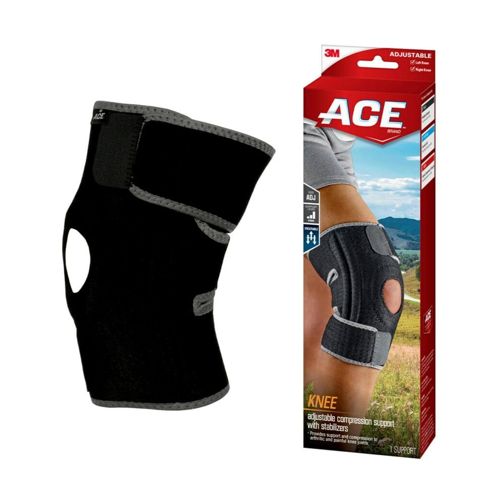 Suporte de joelho de compressão: estabilizadores ajustáveis da marca ACE