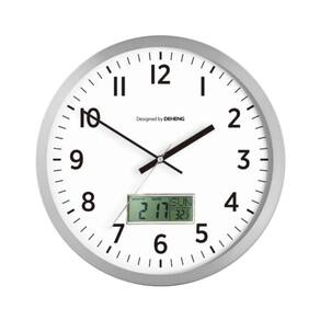 Relogio Parede Calendario Termometro Digital Despertador Escritorio Sala Medidor Temperatura Dourado