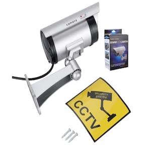 Camera Falsa Led Piscante Micro Dome Sem Fio Fake Monitoramento Cftv Espanta Ladrao Estilo Profissional