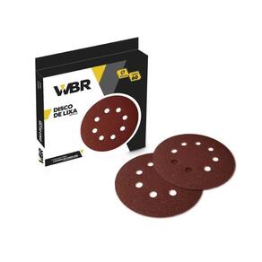 Disco Lixa Worker Wbr Grão 240 180Mm 10 Peças