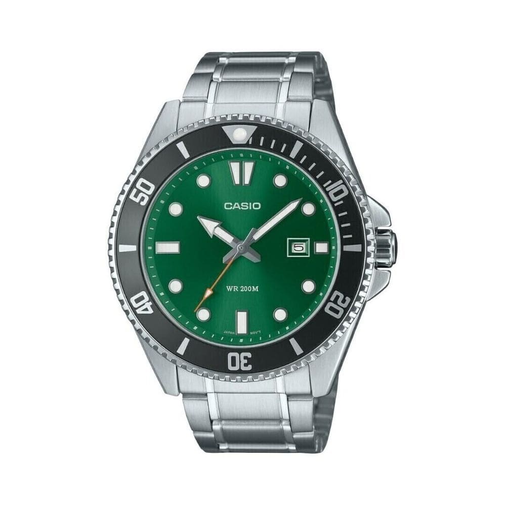 Casio Duro Aço Diver 200 Verde - Mdv-107D-3A2Vdf