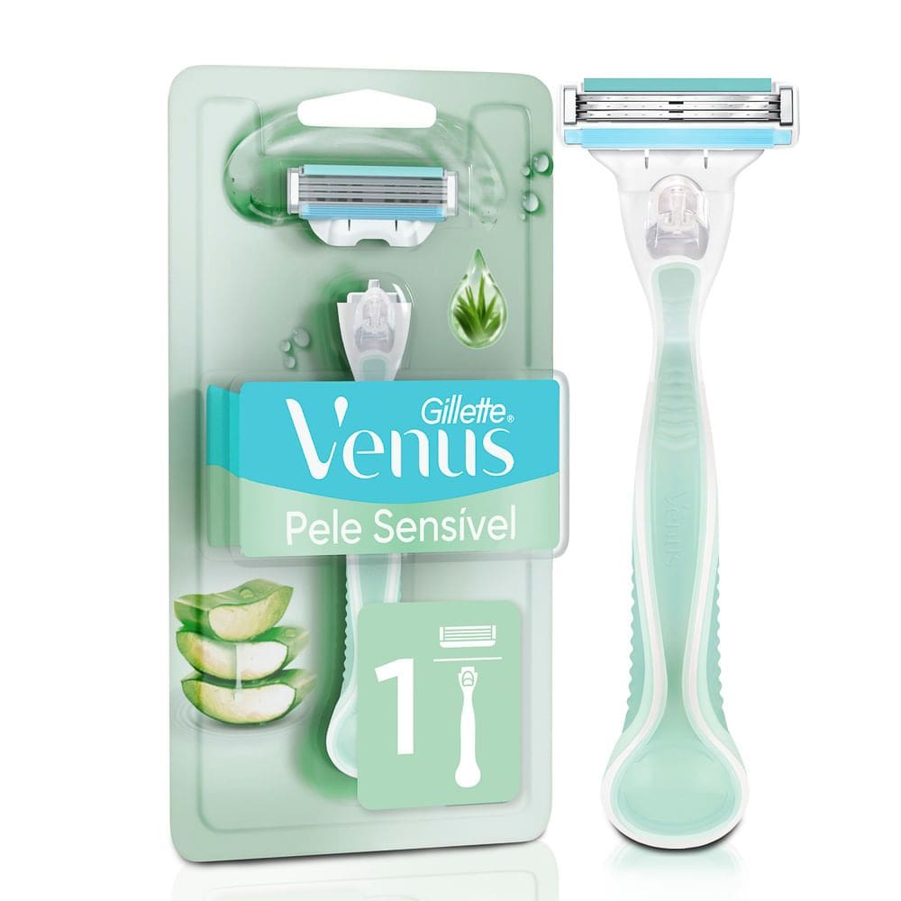 Aparelho de Depilar Recarregável Gillette Venus Pele Sensível 1 Unidade