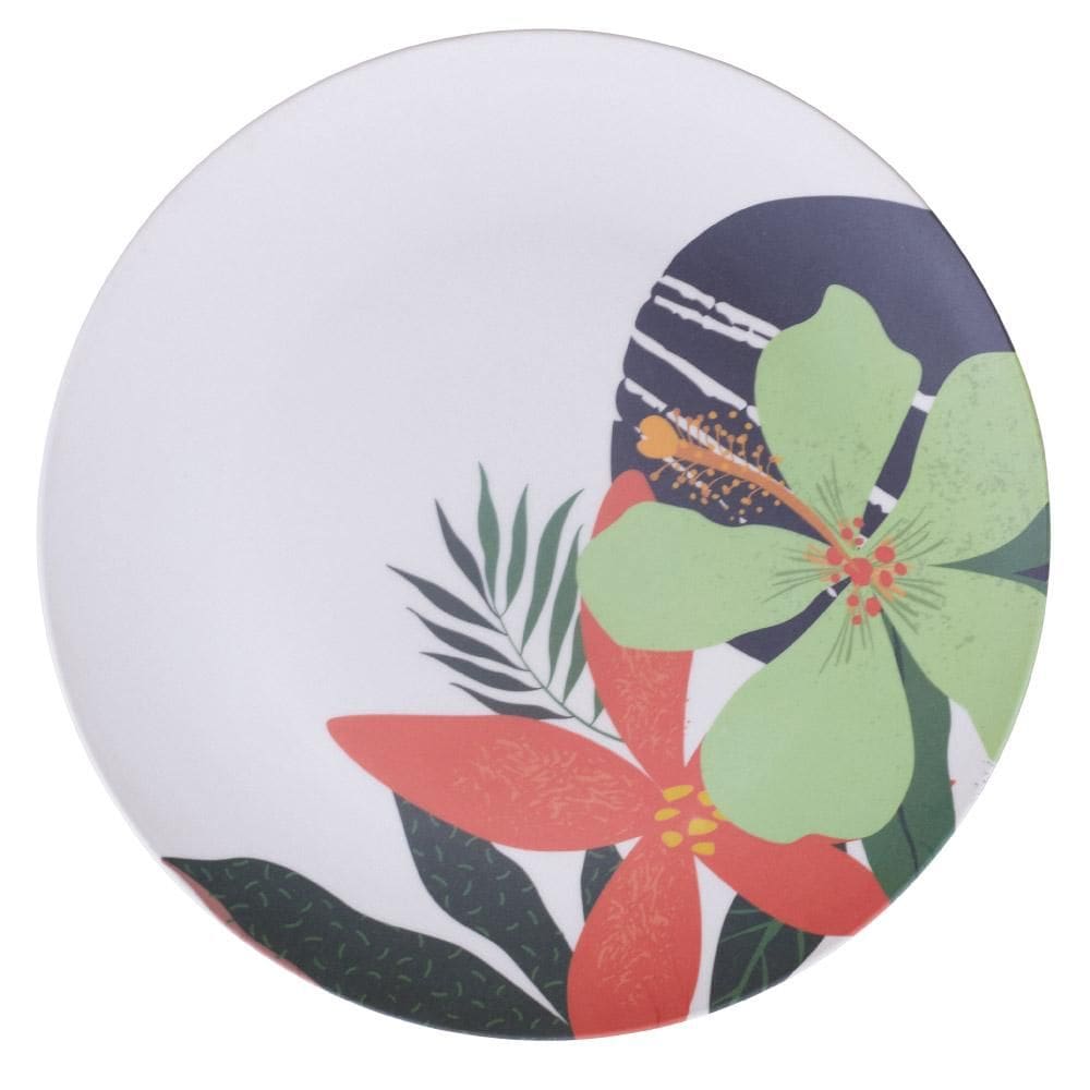 Prato Raso Fibra de Bambu 25cm Tropicália Cazza
