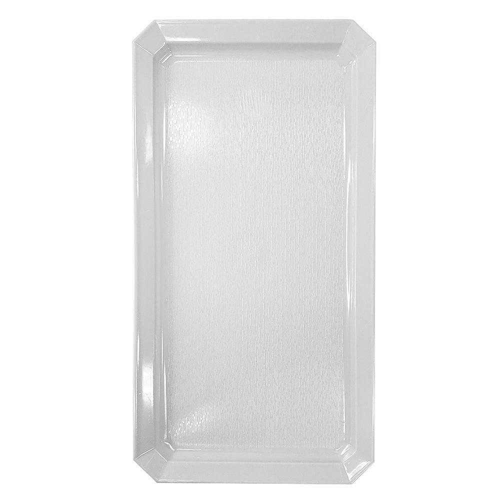 Bandeja Retangular Branca Texturizada - 30cm X 16cm