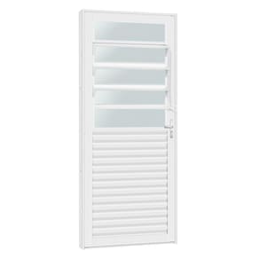 Porta De Aço Mista Laminada Basculante Light 83x215 R50 Abertura Esquerda