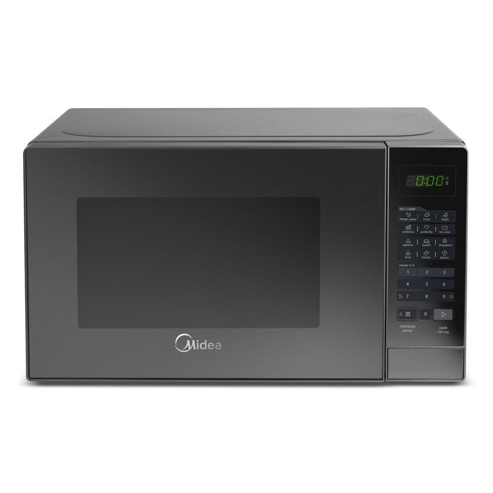 Forno Micro-ondas Midea 20 Litros 700W Prata Com Porta Espelhada MRAE22 220V
