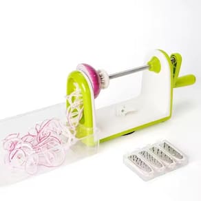 Maquina Cortador De Legumes Verduras Salada Fatiador Espiralizador Com 5 Laminas