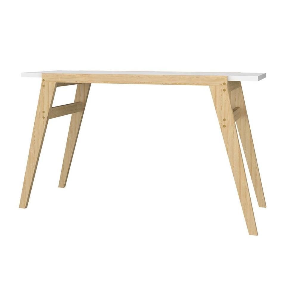 Aparador de Sala Jantar BMU179 c/ Pés de Madeira 135cm Branco/Pinus - BRV
