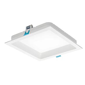 Plafon De Led Deep Quadrado Recuado 24W Branco Neutro - Branco - Delis