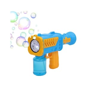 Brinquedo Lançador Maquina De Bolha De Sabão 10 Furos 25Cm