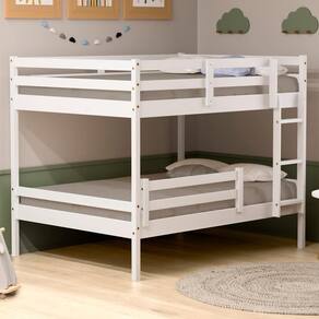 Beliche Casal Casal Dreams Com Grade De Proteção Madeira Maciça Branco Megamobilia