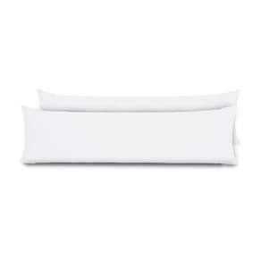 Kit 2 Fronhas Para Travesseiro De Corpo Slim 1,50cm X 50cm - Branco