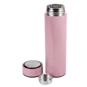 Garrafa Térmica Inox 500ml Quente Frio Tampa Rosa Nº18