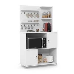 Cantinho Do Cafe Multiuso Com Espaço Para Microndas Patrimar branco