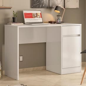 Escrivaninha 1 Porta 1 Gaveta Office Bélgica - Branco