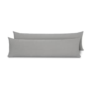 Kit 2 Fronhas Para Travesseiro De Corpo Slim 1,50cm X 50cm - Cinza