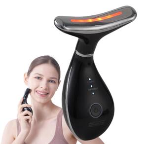 Massageador facial Viminto 3 em 1 com calor, vibração e luz LED