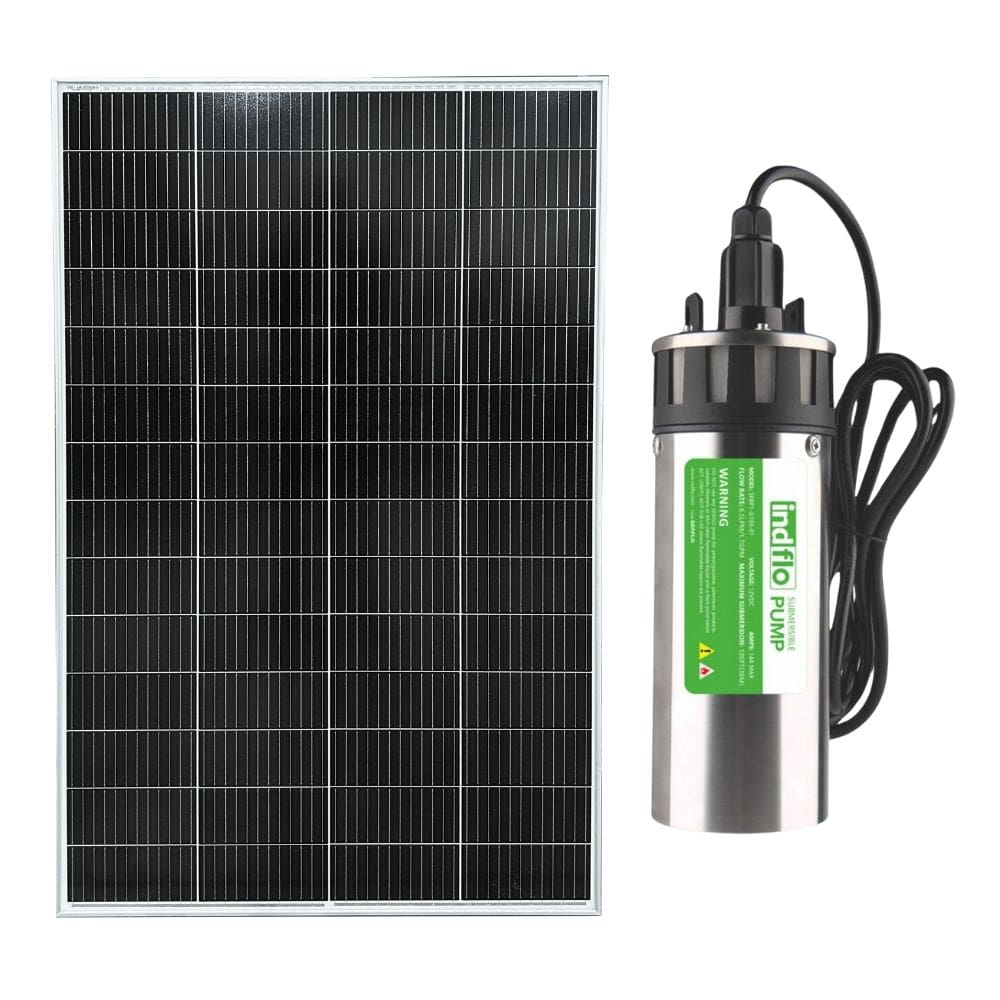 Kit Bomba Solar Submersa até 70CMA 390L/hora 24V Indflo