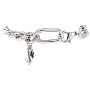 Pulseira Armazem Corrente Pingente Com Cristal Grafite