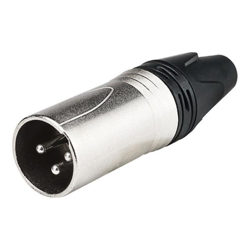 Xlr Macho 3 Pinos Luminos Niquelado Resistente Tipo Neutrik