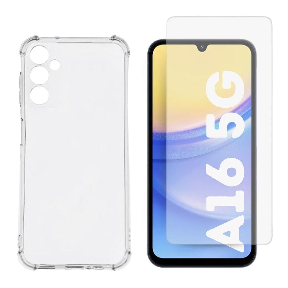 Capa Transparente + Película De Vidro 3D Para Samsung A16 5G