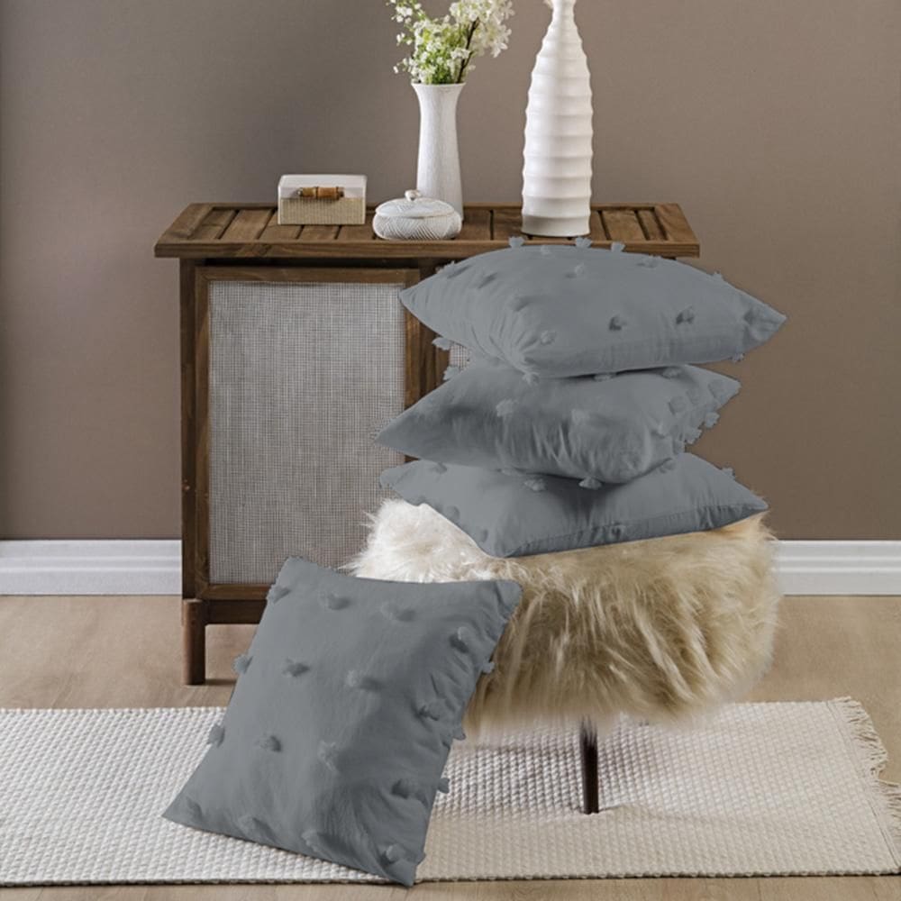 Kit De Capas De Almofadas Pop 45Cm Micropercal 300 Fios Azul