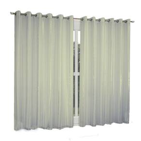 Cortina Rustica Com Voil Listrado 2,7M X 4M - Palha