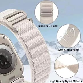 Pulseira Loop Alpine Smartwatch Watch Ultra 42Mm 49Mm Preto