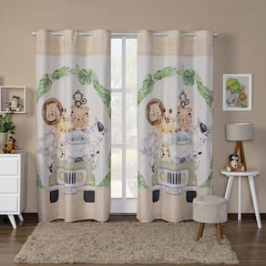 Cortina Infantil Estampada 3,00x2,20 - 100% Poliéster