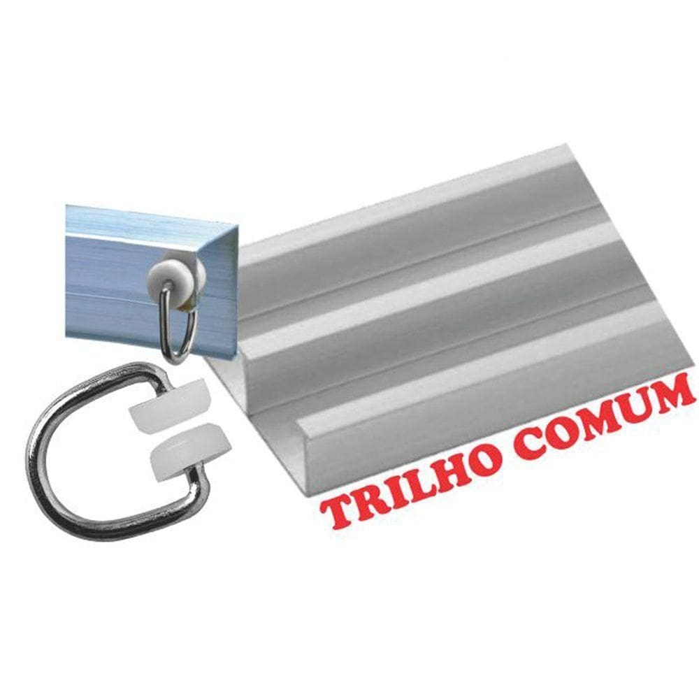 Cortina Madri Trilho Comum Tecido Semi Blackout 2,00M X