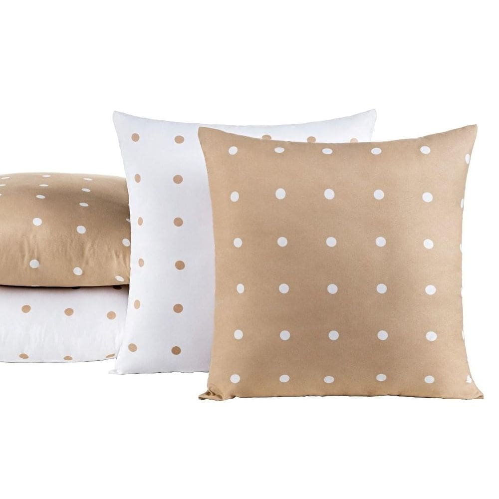 Kit De Almofadas Cheias Dupla Face Poá 45Cm X 45Cm 8 Peças