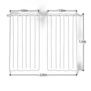 Cortina Charme Para Quarto 2.00 X 1,50 Estampada