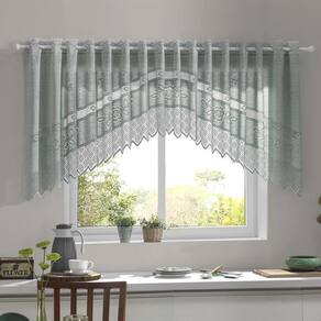 Cortina Renda Cozinha Cascata 3,00 M X 1,00 Alt Rose