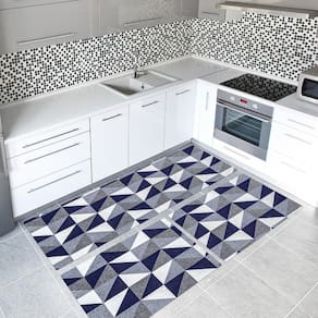 Tapete Cozinha 3 Peças Jacquard Latéx Dallas Marinho