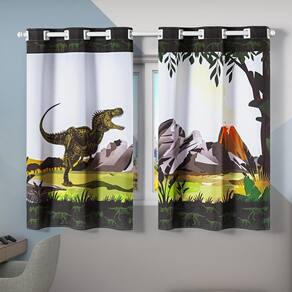 Cortina Infantil Quarto De Criança 2,00M X 1,30M Dinossauro