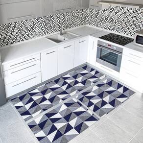 Tapete Cozinha 3 Peças Jacquard Latéx Dallas Marinho