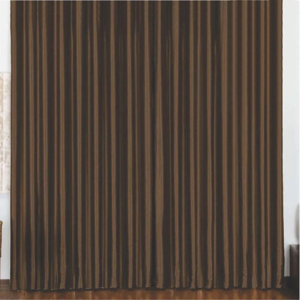 Cortina 4 Mts Sala Quarto Blackout Para Trilho Comum Tabaco