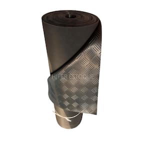 Tapete Borracha Antiderrapante Xadrez 3mm Preto 1,0m x 5m