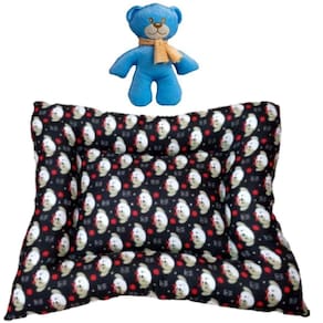 Kit Almofadão E Pelúcia Para Cães E Gatos - Preto