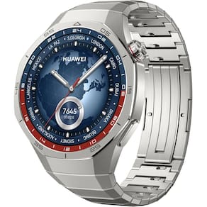 SmartWatch, HUAWEI WATCH GT 5 Pro 46mm, Cerâmica e Titânio, Mapas de Campos de Golfe, 2 Semanas Bateria, iOS e Android, Titânio
