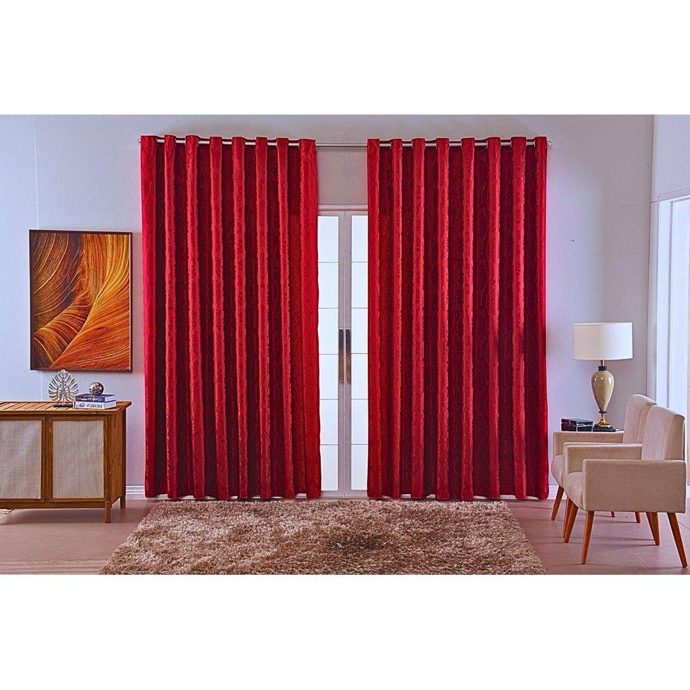 Cortina Jacquard Luxo Em Tecido Semi Blackout Sala 6,00X2,80