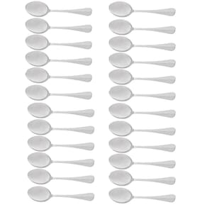 Kit 24 Colheres Inox Servir Restaurante Positano 26cm Lyor Colher Arroz Sobremesas Assados