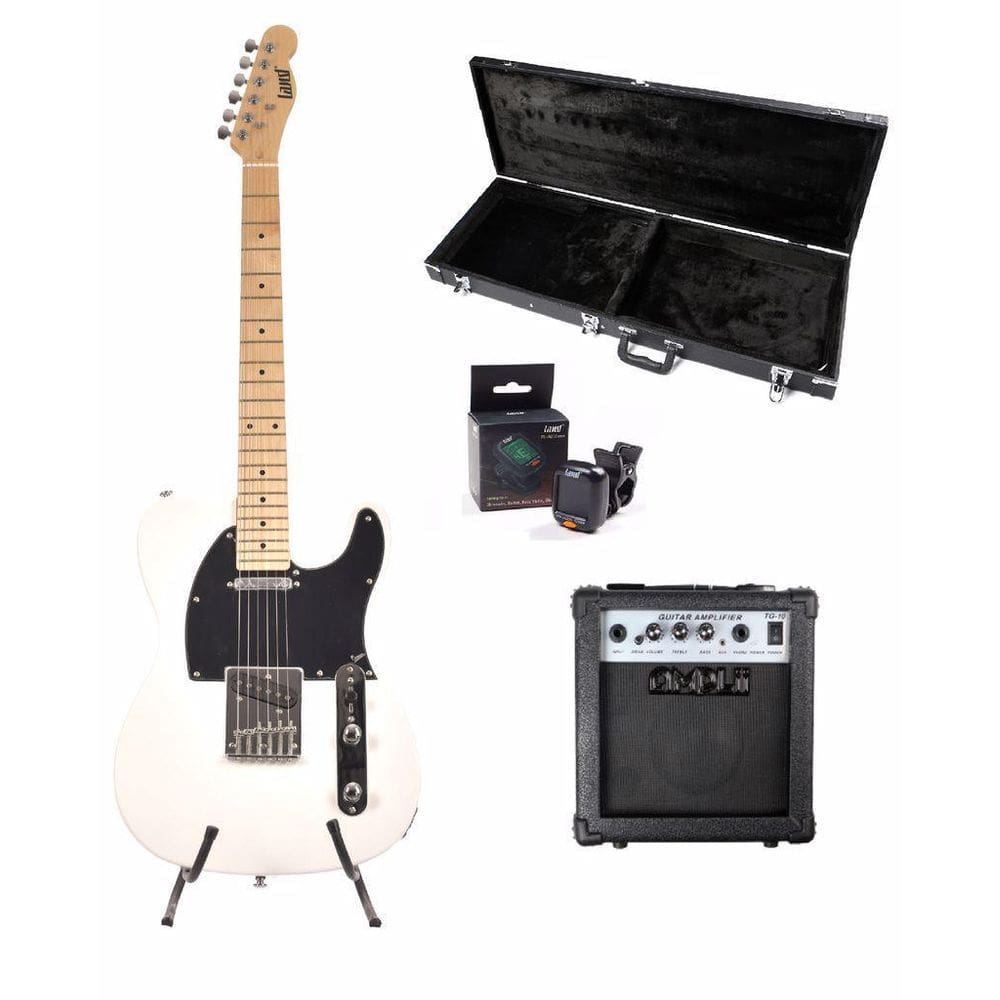Kit Guitarra Land Telecaster L-T1 Wh/E Cubo Acessórios 03