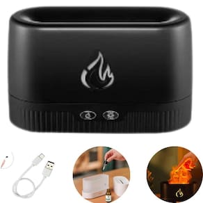 Difusor Umidificador Ar Óleo Essencial Chama 230Ml Led Cor